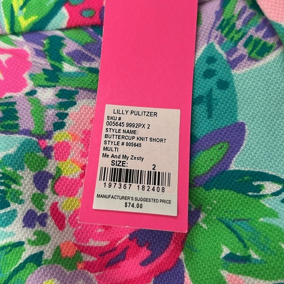 Lilly Pulitzer Buttercup Stretch Knit Shorts Me and My Zesty Scallop Size 2 NWT - Picture 4 of 8